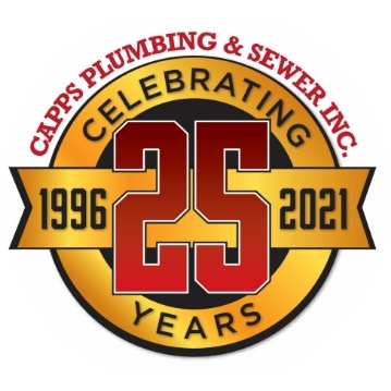 CAPPS Plumbing & Sewer Inc 25-year Celebration Logo in Wheeling, IL