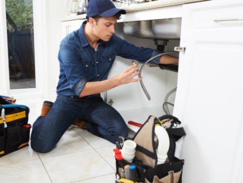 Professional Plumber Technician Conducting Service Repair in Wheeling, IL