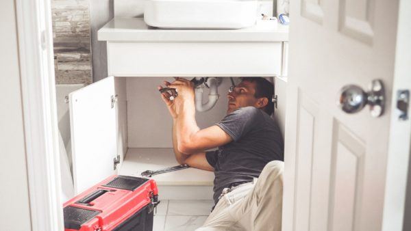 Man Preparing Residential Home Plumbing in Wheeling, IL