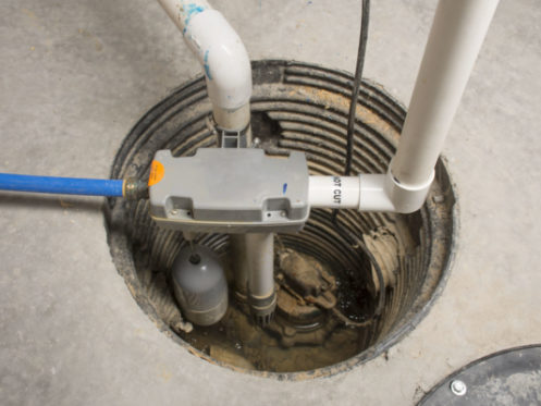 Basement Installed Sump Pump for Backup Water System in Wheeling, IL